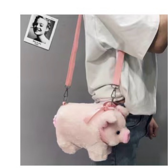 Other - Plush Pig Shoulder Bag - Pink